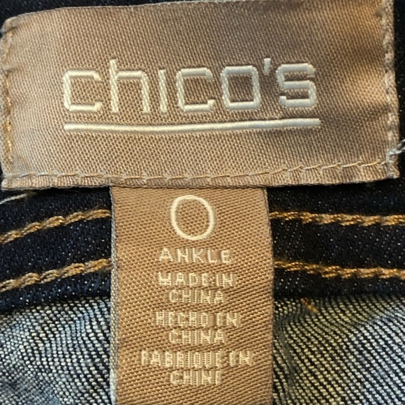 Chico’s Women’s Distressed Stretch Jeans Ankle Size 0 - Picture 6 of 12